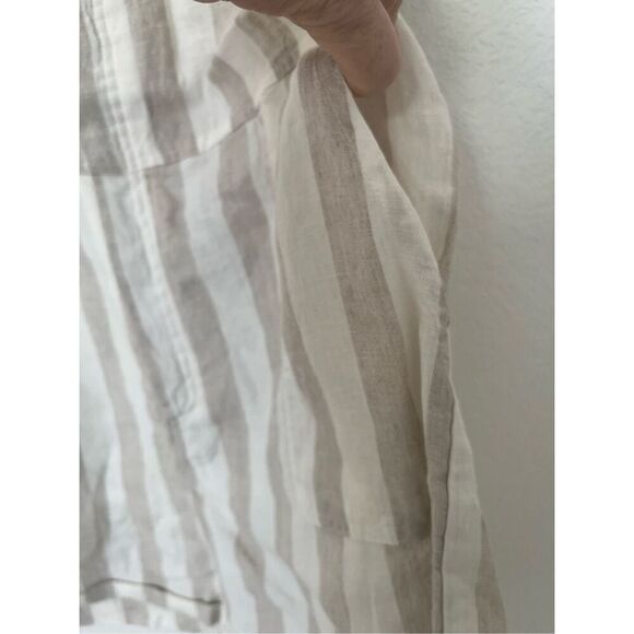 NWT - Blank NYC Striped Linen Romper In Changing Lanes - Picture 4 of 9